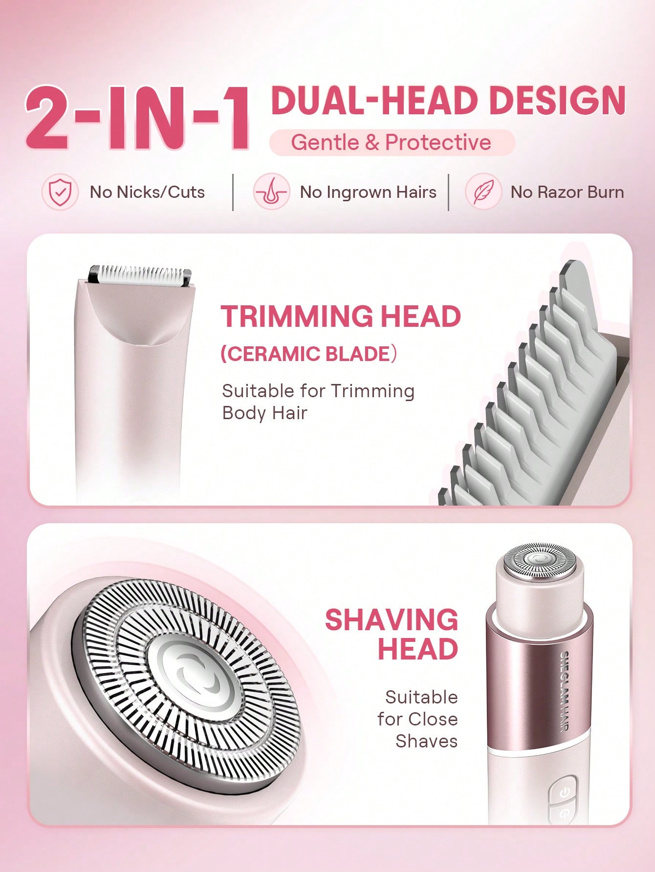 Smooth Moves Dual-Head Electric Bikini Trimmer 2