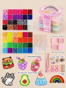 Ins Style Aesthetic Fuse Bead Craft Kit Creative Rainbow Avocado Bag Charm Making Set Handmade Heartfelt Keepsake Gift For Friends - multicolor - View 1
