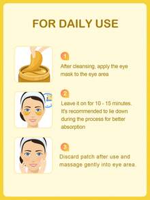 SlowSunday 24K Collagen Eye Mask, 30 Pairs, With Collagen & 24K Gold, Korean Collagen Eye Mask, Diminish Eye Bags, Improve Dark Circles, Brigheten Eye Contour, Multiple Uses, For Nasolabial Folds & Forehead, Y2K , Suitable For Summer - Collagen - View 6