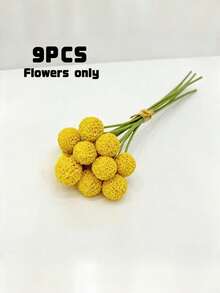 9 /1 pieza Ramo de Crisantemo Artificial Bola Dorada Amarillo Naranja Rosa Blanco Verde Opcional para Decoración de Mesa Mesa de Café Decoración de Flores Falsas para Boda Regalo del Día de la Madre Decoración Exterior Arreglo Floral del Hogar - Multicolor - Ver 12