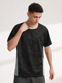 Driftmere Camiseta Esportiva Casual Masculina, Design de Gola Redonda, Adequada para Uso Casual Diário de Verão, Esportes ao Ar Livre, Exercícios de Fitness - Cinza - Visão 4