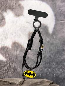 BATMAN X SHEIN Stylish And Cute Cartoon Zinc Alloy Black Mobile Phone Chain Unisex Mobile Phone Lanyard Mobile Phone Pendant - Multicolor - View 4