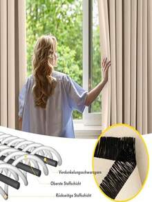 1 Piece Blackout Curtain With Eyelet, Soft And Graceful Blackout Curtain For Living Room, Beige - Beige - View 11