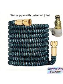 1PC Extendable High-Pressure Magic Cleaning Irrigation Swivel Hose, Durable And Leak-Proof, Resistant To Bending And Wear, Lightweight And Collapsible Flexible Garden Hose, Suitable For Gardens, Cars, Lawns, And Year-Round Outdoor Use - A - View 1