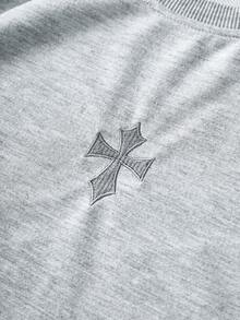 PAVTROS 男士街頭風熱銷解構拼接背心，小 Logo 3D 刺繡，寬鬆版型，百搭，日常出遊、朋友聚會，男友/丈夫禮物，週年紀念禮物 - 淺灰色 - 查看 5