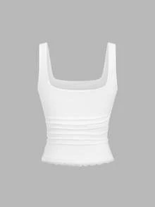 Sweetra Bộ 3 món thời trang hot girl phong cách Âu Mỹ xuân/hè mới, áo tank top ren hở lưng gợi cảm tôn dáng, màu trơn đa năng, mặc thường ngày đi làm và hẹn hò cho nữ - Nhiều màu - Xem 4