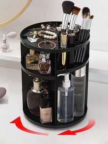 Raft transparent pentru depozitarea cosmeticelor, organizator de birou rotativ 360 de grade, cutie din acrilic, cutie de depozitare pentru rujuri și produse de îngrijire a pielii pentru masa de toaletă, raft de expunere pentru cosmetice - Multicolor - Vizualizare 16