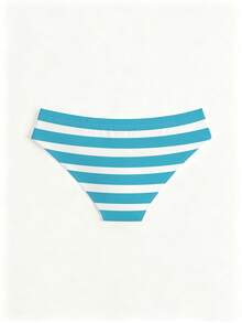 ZELFYO Men's Striped Triangle Swim Trunks Suitable For Beach And Seaside - Baby Blue - View 2