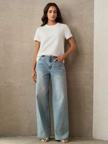 Anewsta High-End Craftsmanship Solid Color Crew Neck T-Shirt, Zero-Feel Skin-Friendly, Wrinkle-Resistant, Versatile Inner Layer And Outerwear Essential Casual - White - View 6