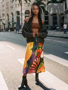 CAJUNI Midi Casual Chic Elegant Midi Skirt - Multicolor - View 7