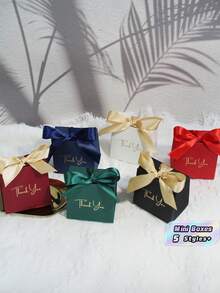 10 PCS Small Premium Paper Elegant Design Assorted Colors Mini Gift Boxes For Weddings Parties Events Special Occasions High Quality Party Favors Gift Wrapping - thank-you box - View 2
