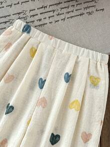 LMoss Kids 女嬰 2 件組花卉無袖上衣與寬鬆休閒長褲套裝，復古風女嬰服飾，附蝴蝶結 - 彩色 - 查看 6