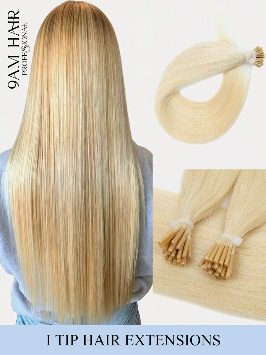 I-Tip Hair Extensions Real Human Hair 50Pcs, Cold Fusion Microlink Extensions For Women, Pre-Bonded Invisible Keratin Hairpiece For Instant Volume & Length On Thin Hair, Seamless Blend Salon Quality - Perfect Mother's Day & Spring Break Beauty Gift - Multicolor - View 1