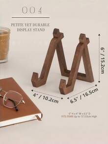 1PC Wooden Cookbook Holder Stand Adjustable Foldable Page Holder Recipe Book Stand Kitchen Countertop Shelf Organizer Rustic Brown Home Decor Kitchen Accessories Cook Apron Baking - brown - View 1