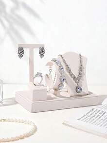 A High-End Luxury Jewelry Display Stand Specially Designed For Luxury Counters Features Four Tiers, Capable Of Displaying And Storing A Large Variety Of Jewelry Pieces. It Can Hold Earrings, Rings, Bracelets/Watches And Necklaces - Multicolor - View 2