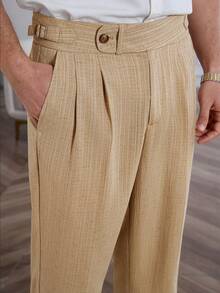 Core Aspect Men's Casual Versatile Commuter Beige Pants - Apricot - View 8
