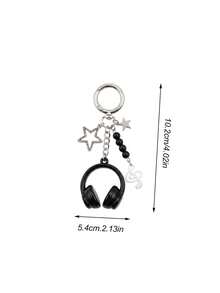 Muroi Mono 1pc/2pcs Fashion Sweet Cool Earphone Shaped Key Chain, Multi Functional Pendant For  Phone & Bag. Simple Stylish Commute Accessory, Cute Key Holder. - Multicolor - View 4