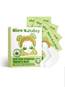 SlowSunday芦荟保湿眼膜，滋润滋养，改善眼袋和黑眼圈，韩妆产品，派对必备，适合夏季使用 - 綠色 - 查看 6