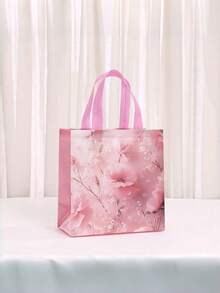 1/4/10/20 Stücke große Kapazität elegante Blumen-Botanik-Malerei-Stil Vliesstoff Polyester Tragetasche Handtasche Party-Gastgeschenk-Geschenktüten für Hochzeit Geburtstag Feier Jahrestag Brautparty langanhaltend modische Einkaufstasche - Mehrfarbig - Übersicht 7