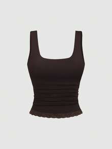 Sweetra Bộ 3 món thời trang hot girl phong cách Âu Mỹ xuân/hè mới, áo tank top ren hở lưng gợi cảm tôn dáng, màu trơn đa năng, mặc thường ngày đi làm và hẹn hò cho nữ - Nhiều màu - Xem 3