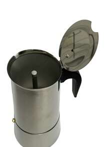 12 Cup Stainless Steel Espresso Coffee Maker, 600ml Moka Pot For Home, Kitchen, Camping - Silver - View 9