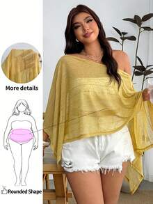 Enliva Áo khoác dệt kim nữ size lớn phong cách vintage quyến rũ thanh lịch, thường ngày đi làm, phong cách Bohemian Y2K, trang trí tua rua cho lễ hội âm nhạc, mùa xuân/hè - Màu xanh lam - Xem 3