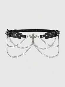 Pentagram chain double belt