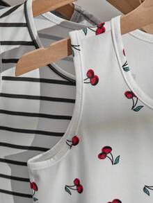 SHEIN Tween Girls' Casual Versatile Tank Top, Summer - Multicolor - View 4
