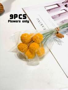 9 /1 pieza Ramo de Crisantemo Artificial Bola Dorada Amarillo Naranja Rosa Blanco Verde Opcional para Decoración de Mesa Mesa de Café Decoración de Flores Falsas para Boda Regalo del Día de la Madre Decoración Exterior Arreglo Floral del Hogar - Multicolor - Ver 11