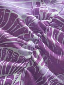 Swim Vcay Springbreak Women's Shell Print Halter Neck Bikini Two-Piece Swimsuit - Purple - View 5