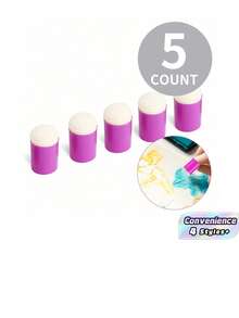 Finger Sponge Daubers Drawing Project Finger Painting Sponge Set For Card Making, Painting, Stamping, Ink - Multicolor - View 2