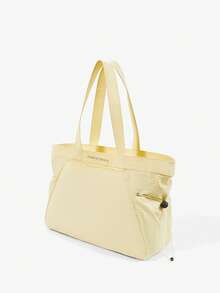 MUSERA Nylon Zipper Pocket Handbag, Shoulder Bag, Tote Bag, Fitness Bag, Beach Travel Daily Leisure Bag, Stylish And Lightweight, Large-Capacity Sports Bag. - Yellow - View 6