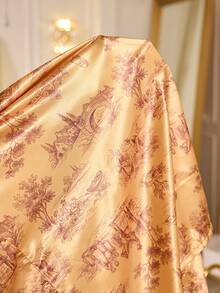 LuxeNights Women's Casual Cherry Plaid Print Open Front Robe - Yellow - View 7