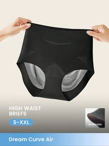 LUVLETTE 1-Pack Quần lót cạp cao kiểm soát bụng định hình thoáng khí màu đen cho nữ - màu đen - Xem 1