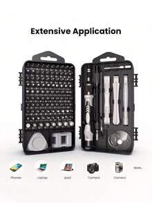 115 In 1 Deluxe Multifunctional Magnetic Screwdriver Set Hardened Reinforced Bits Cross Torx Precision Repair Tool Kit Portable Storage Case Black For Computer Phone Home Appliance DIY Father Day Gift Men Handyman Tool Set Must Haves - screwdriver - View 9