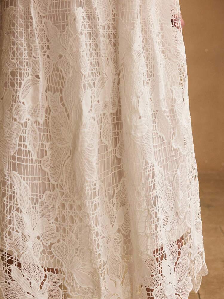LACE PATCHWORK HOLLOW OUT DRESS, SPRING/SUMMER