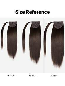 Pony Tails Real Hair Extension Straight Ponytail Extension Human Hair Invisible Wrap Around Ponytail Human Hair For Women Daily Work - S2 - View 7