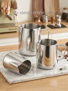 Teko Pembuih Susu Stainless Steel untuk Seni Kopi, Perlengkapan Sekolah, Kembali ke Sekolah - Perak - View 2