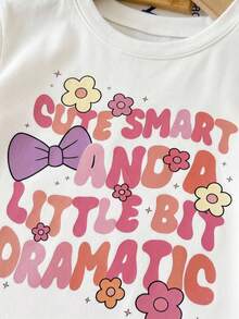 Set Baju dan Legging Kasual Lucu untuk Bayi Perempuan, Cocok untuk Liburan Musim Semi dan Musim Panas, Warna Pink, Nyaman dan Santai - MultiWarna - View 6