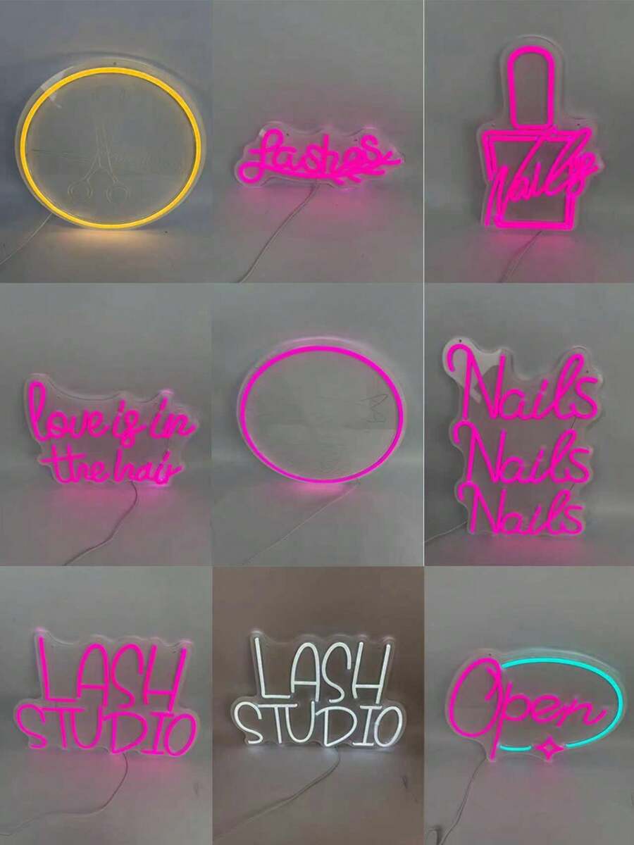 Neon Sign, A Wall-Mounted LED Decorative Light Suitable For Hair And Beauty Salons, Nail Salons, Wellness Centers, And Store Decorations. - multicolor - View 1