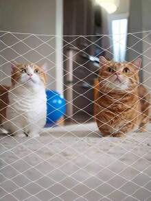 1PC Pet Balcony Window Safety Net Cat Fence Net Transparent Nylon Mesh Pet Enclosure Net For Balcony Window Staircase Fall Protection Indoor Outdoor Use Must Have - multicolor - View 2