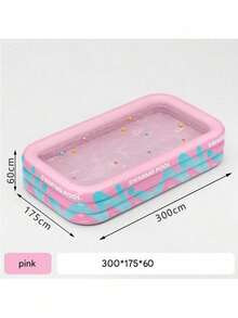 1 Pc PVC Inflatable Swimming Pool With Double-Layer Airtight Valves And A Bottom Drain Device. It Requires No Power Supply And Comes With Various Accessories, Making It Ideal For Outdoor Water Parties. - One Size Fits All - View 14