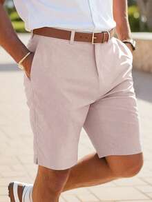 Manfinity Homme Pantalones cortos casuales rosas para hombres - Rosa - Ver 3