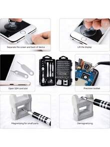 115 In 1 Deluxe Multifunctional Magnetic Screwdriver Set Hardened Reinforced Bits Cross Torx Precision Repair Tool Kit Portable Storage Case Black For Computer Phone Home Appliance DIY Father Day Gift Men Handyman Tool Set Must Haves - screwdriver - View 3