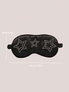 SHEIN 1 pièce Masque pour les yeux de couleur unie, Masque pour les yeux en diamant chaud, Masque pour les yeux en soie respirant et ombrant pour le sommeil avec élastique large, Masque pour les yeux aidant à dormir sans pression - Multicolore - Voir 3