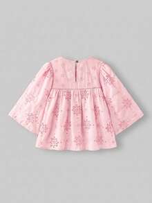 Maija Kids Maija Kids Oversized Embroidered Fabric Shirt For Tween Girls, Back To School, Summer Tops, Y2K, Clothes, Blouses For Girls, Fall, Vacation, Boho Tops - Pink - View 2