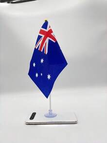 5/15piezas Banderas Australianas para Agitar a Mano y 5piezas Ventosas Transparentes de PVC con Agujeros Portátiles Reutilizables Fácil Instalación Coloridas Duraderas para Copa del Mundo Oficina Coche Hogar Decoración de Pared Eventos Deportivos Exteriores - Multicolor - Ver 4