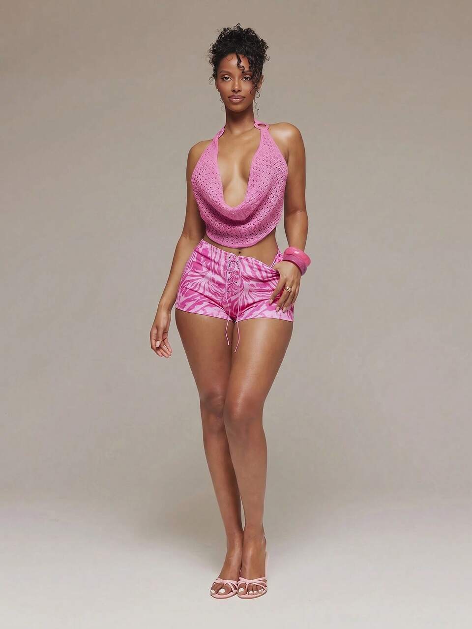 Bedruckte Denim Mikro-Shorts mit niedriger Taille und Schnürung, Frühling Sommer Ibiza Festival Urlaub Urlaub Süß Sexy Y2K Nachtausgang Club Tropische Verführung