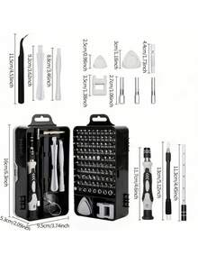 115 In 1 Deluxe Multifunctional Magnetic Screwdriver Set Hardened Reinforced Bits Cross Torx Precision Repair Tool Kit Portable Storage Case Black For Computer Phone Home Appliance DIY Father Day Gift Men Handyman Tool Set Must Haves - screwdriver - View 7