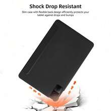 适用于 iPad Pro 12.1 英寸（2024 款）和 POCO Pad 12.1 英寸的智能翻盖保护套，具有自动唤醒/睡眠功能，采用纯色 TPU 材料制成。 - 黑色 - 查看 5